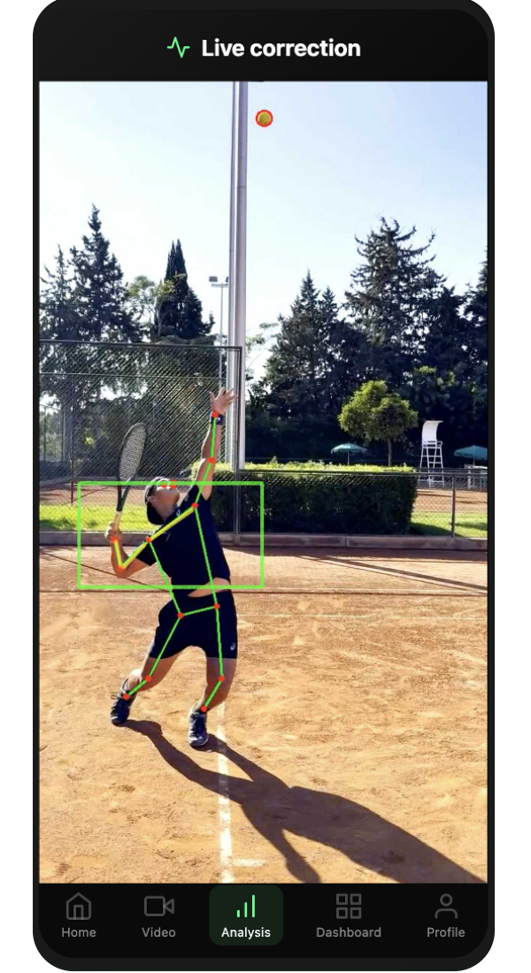 Live correction screen